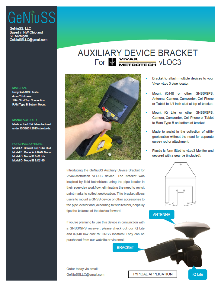 Bracket for Vivax vLoc-3